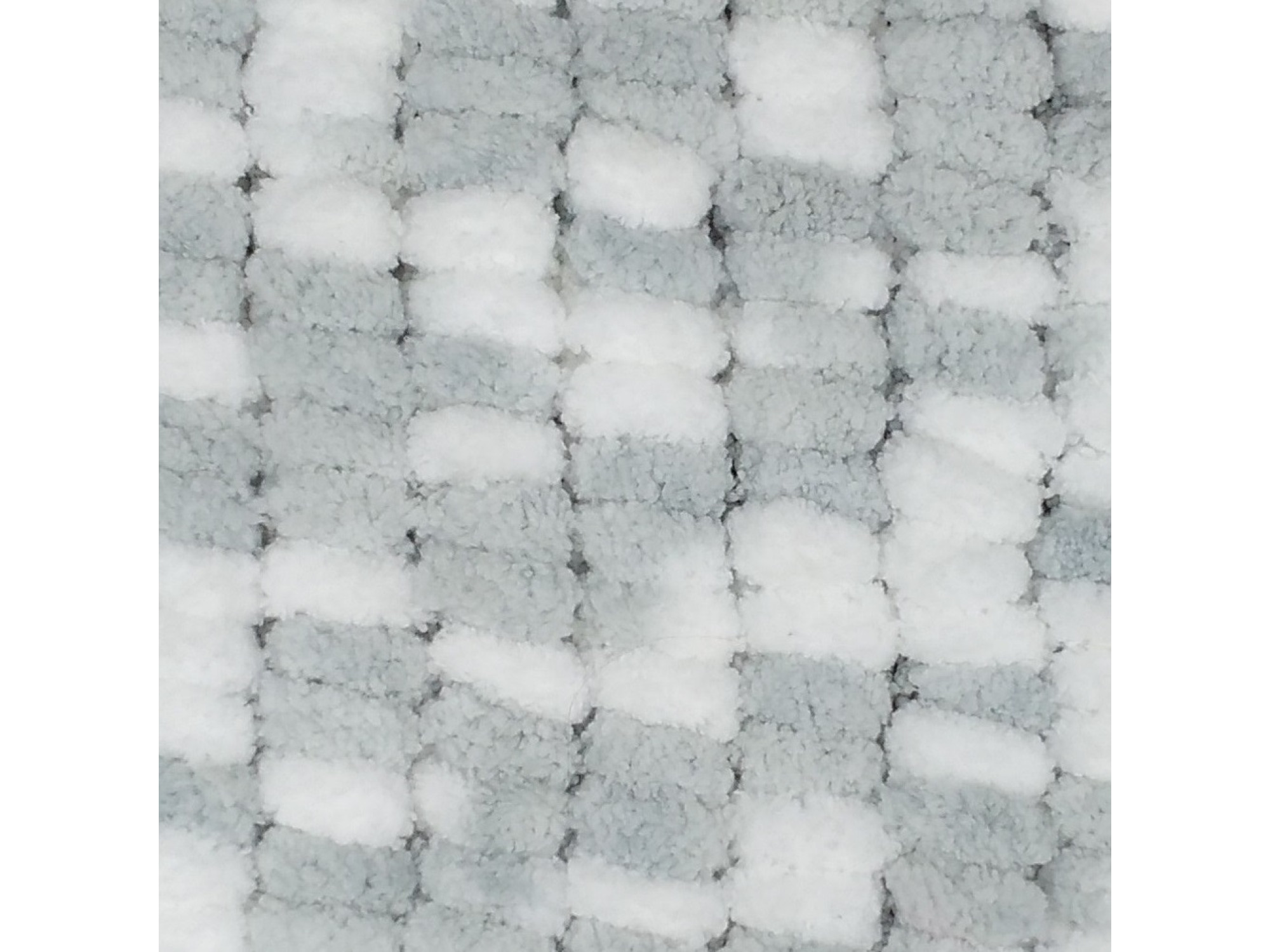 Zarela Baby Pom Pom Yarn 200g 02 WhiteGrey